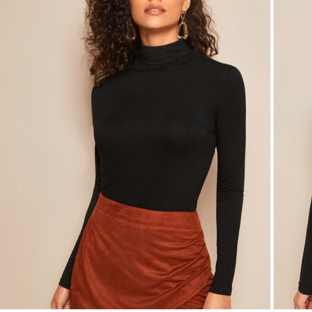 black turtle neck shirt